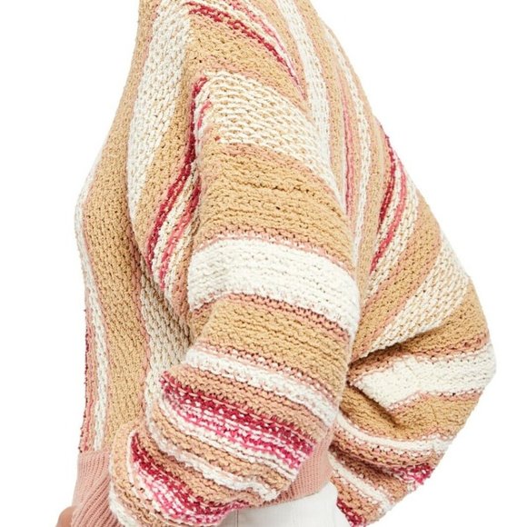 NWT Free People Show Me Love Striped Knit Pullover Sweater : Size M - Picture 4 of 10